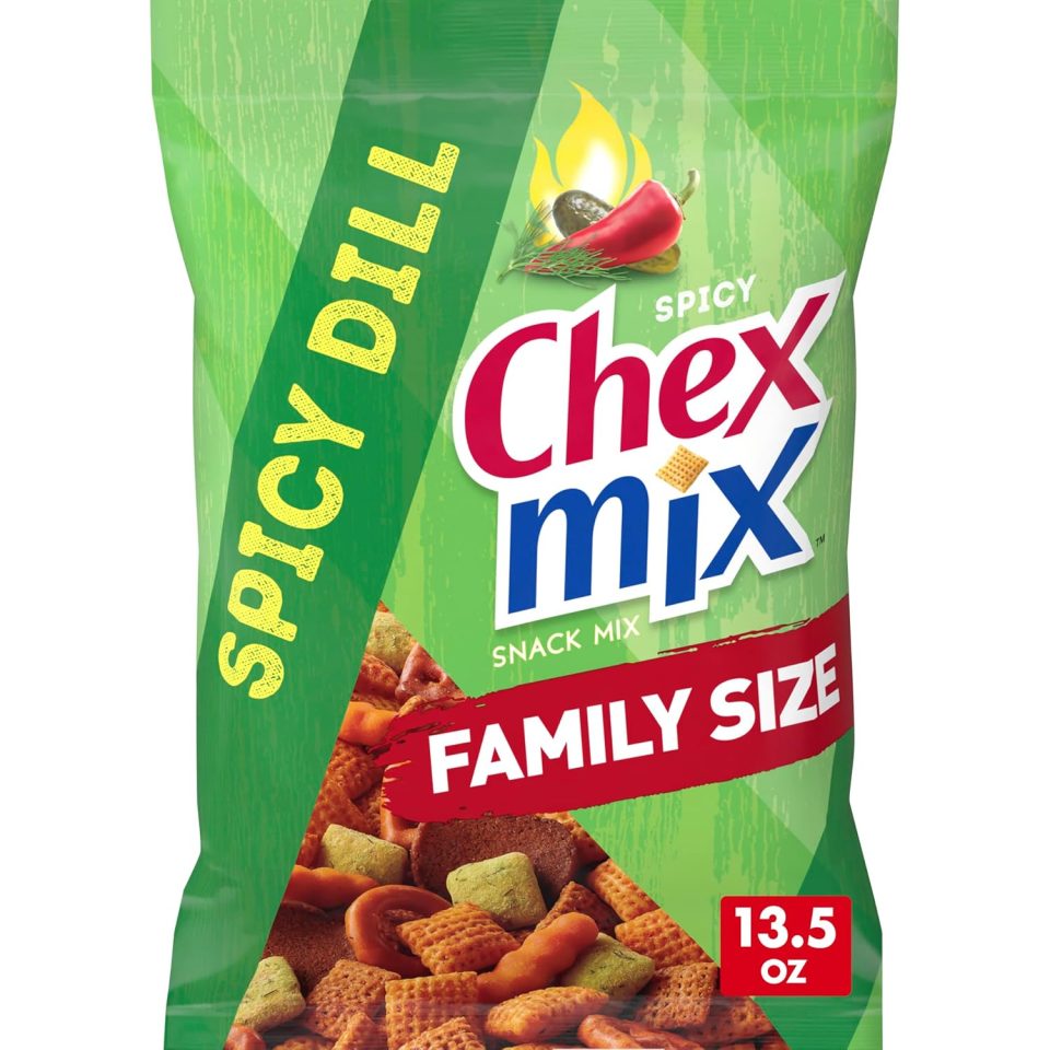 Chex Mix Spicy Dill Savory Snack Mix. Family Size. Snack Bag. 13.5 oz