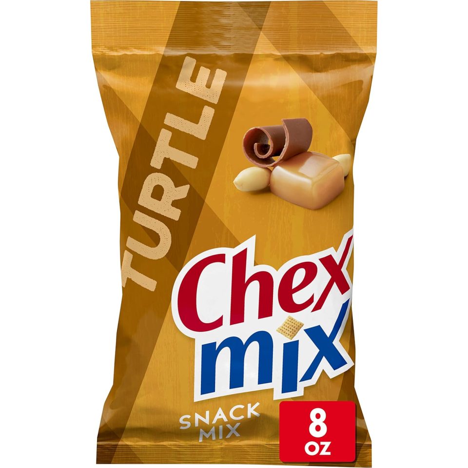 Chex Mix Turtle Snack Mix. Indulgent Snack Bag. 8 oz