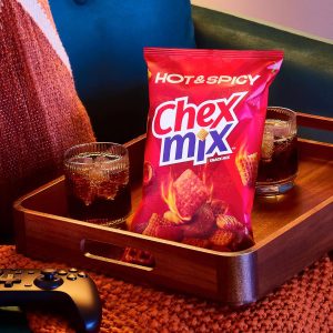 Chex Mix Hot and Spicy Savory Snack Mix. Family Size. Snack Bag. 13.5 oz