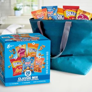 Classic Mix Snack Variety Pack. Bugles Original and Nacho Cheese. Gardetto’s Original Recipe. Chex Mix Traditional and Cheddar. 20 Ct. 28 oz