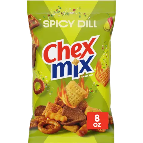 Chex Mix Traditional Original Spicy Dill. Snacks. Family Size. 8 oz